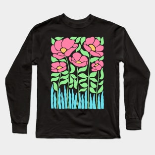 Minimalist Modern Flower Long Sleeve T-Shirt